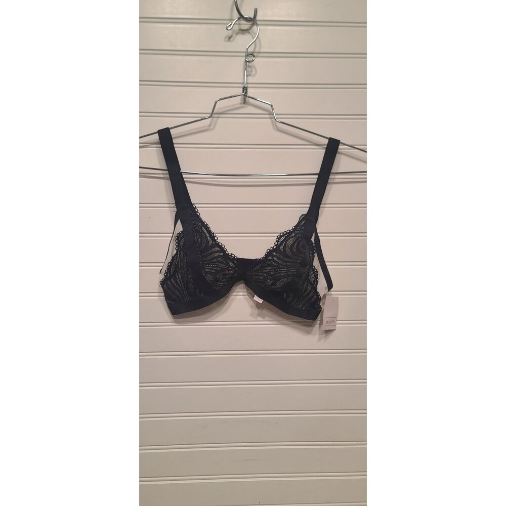 Auden Black Lace Bralette W/Patterned Lace Cups Size S NWT